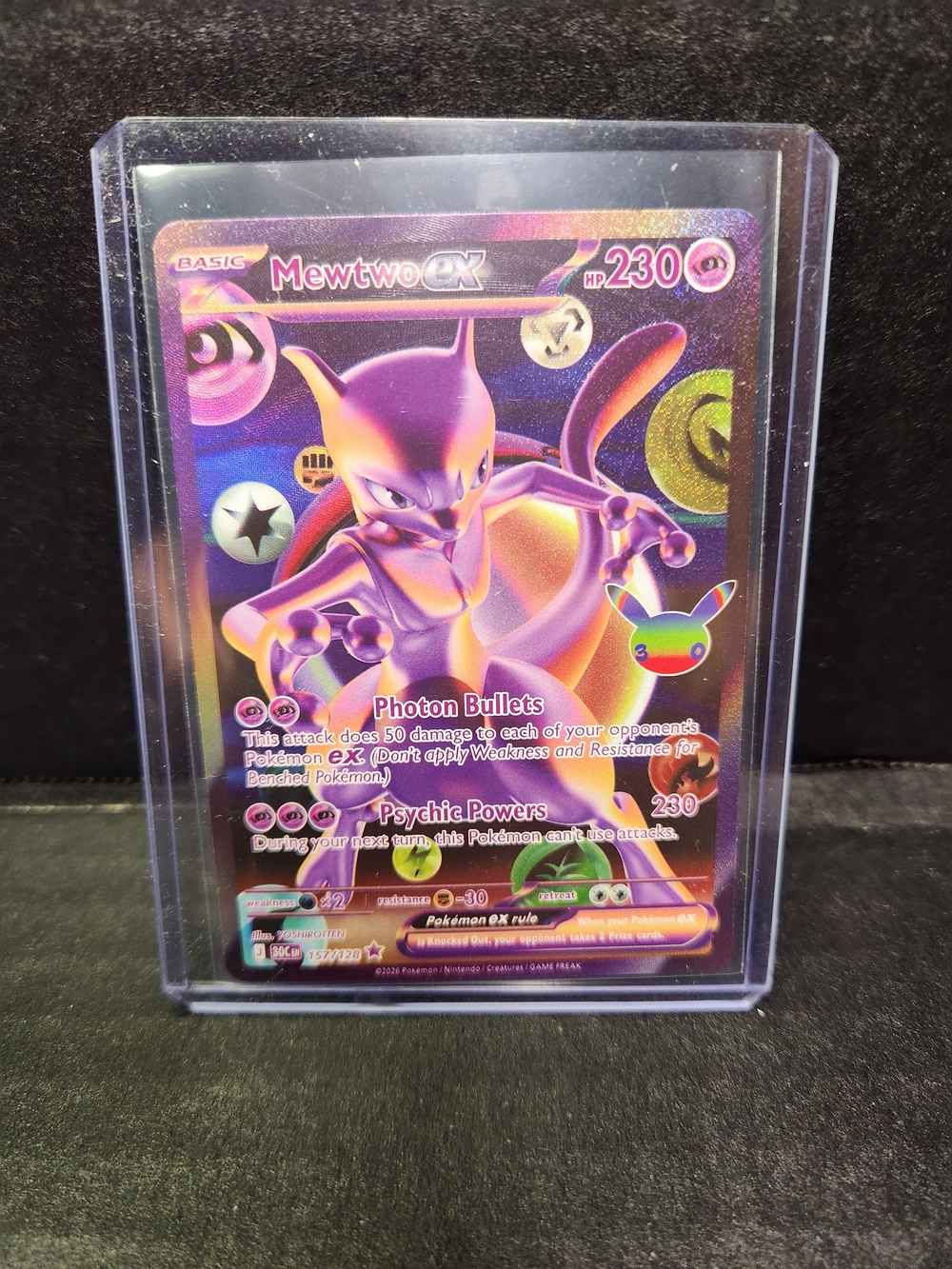 Mewtwo EX 30th Celebrationa Holographic Trading Card -